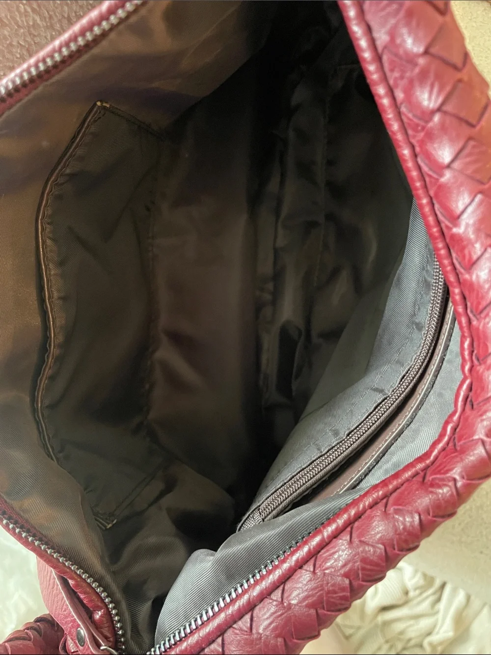 Red Woven Hobo Bag